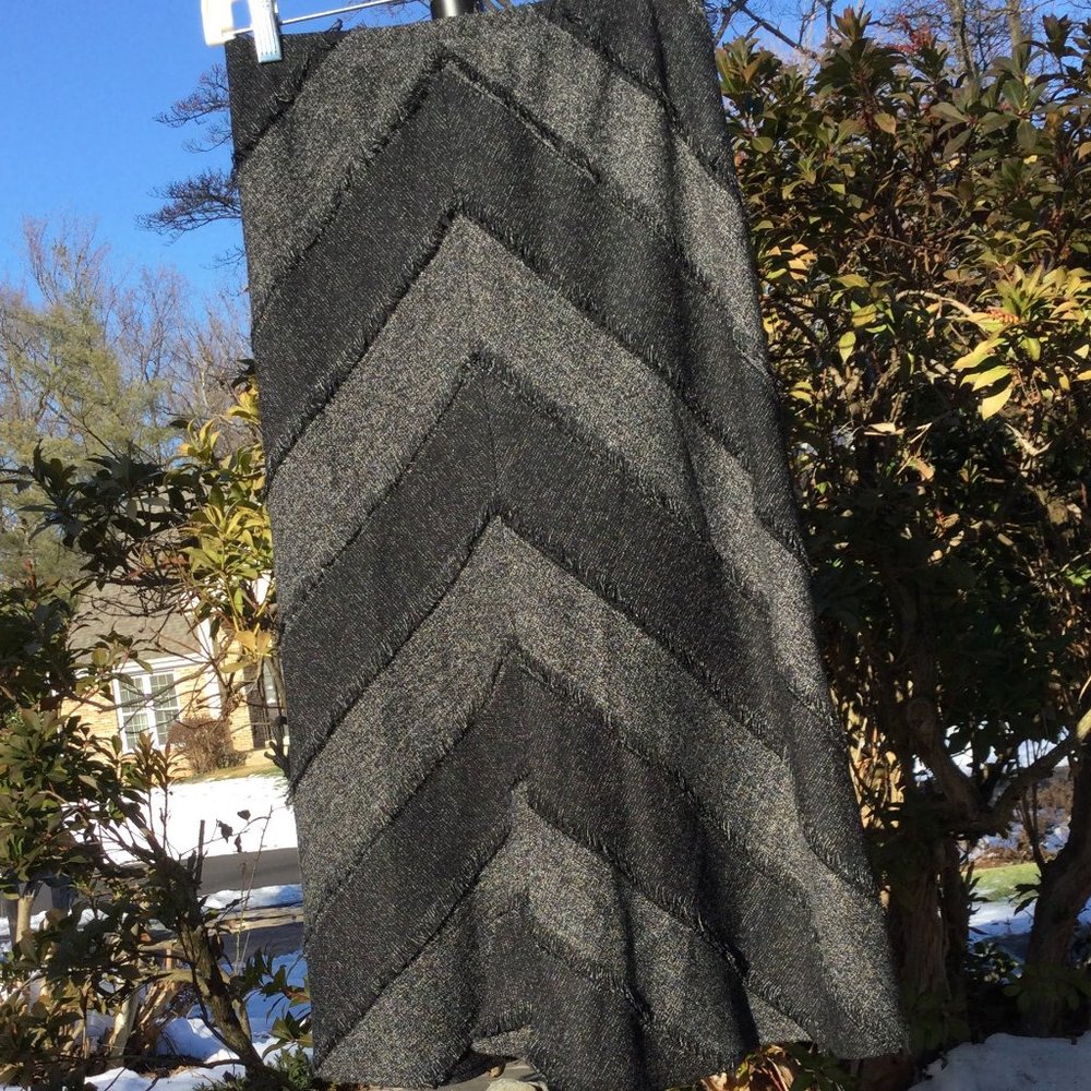 Lena Gabrielle Charcoal Gray Flexible A-Line Skirt
